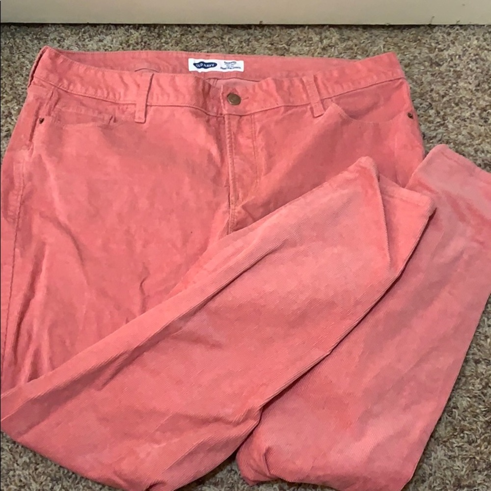 Pink corduroy pants
